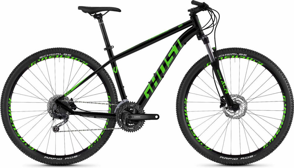 Ghost Kato 4.9 AL U 29" MTB-Hardtail night black / riot green