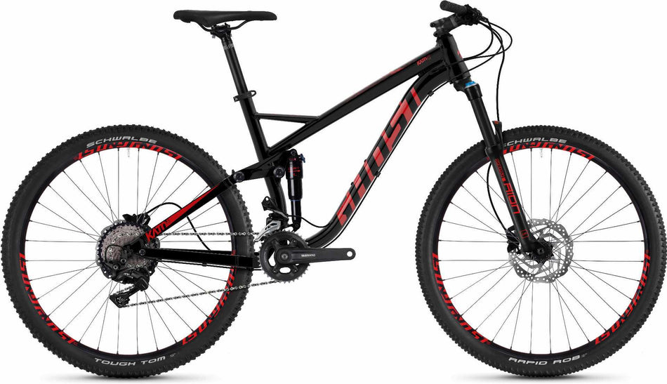Ghost Kato FS 3.7 AL U 27,5" MTB-Fully jet black / riot red
