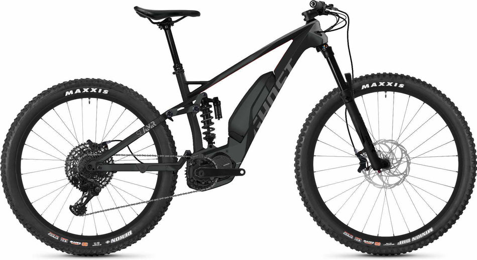 Ghost Hybride SLAMR S8.7+ LC E-Bike 29" titanium gray / microchip gray / riot red