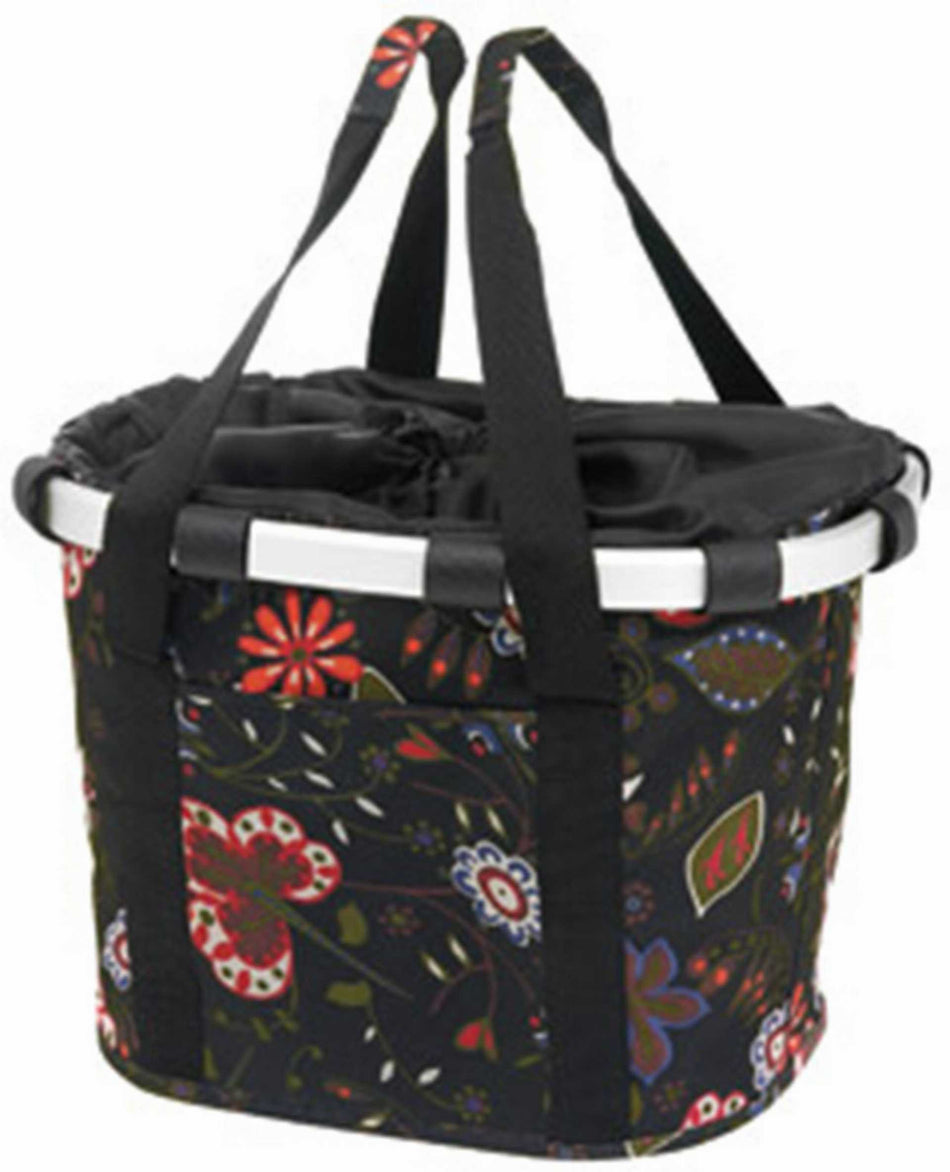 KLICKfix Reisenthel Bikebasket Lenkertasche mit Aluminumrahmen Folklore-schwarz