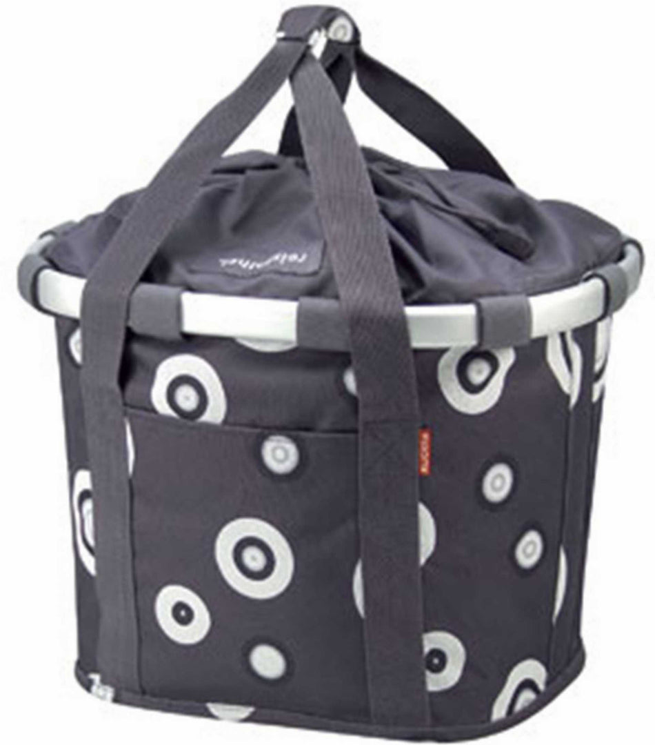KLICKfix Reisenthel Bikebasket Lenkertasche mit Aluminumrahmen Bubbles-anthracite