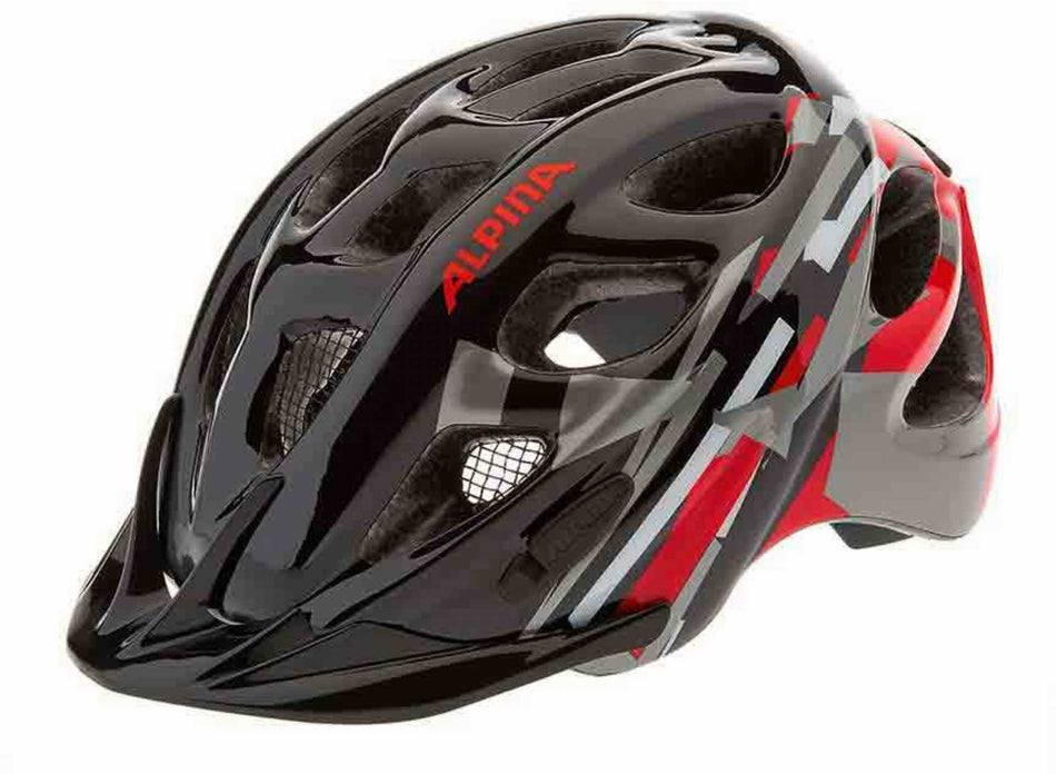 Alpina Rocky Kinder-Helm black-red-white