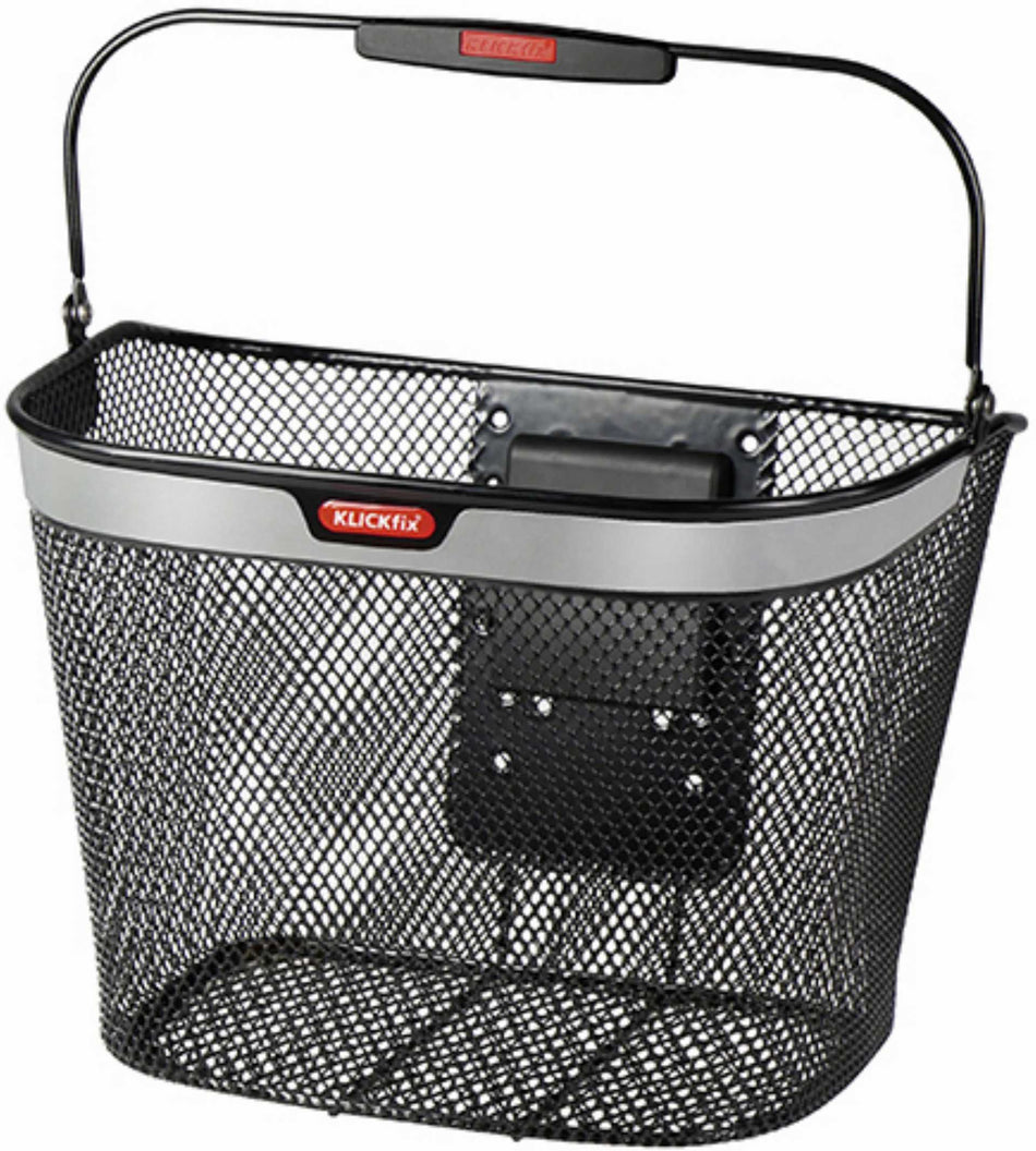 KLICKfix Uni reflect Fahrrad/Lenkerkorb schwarz