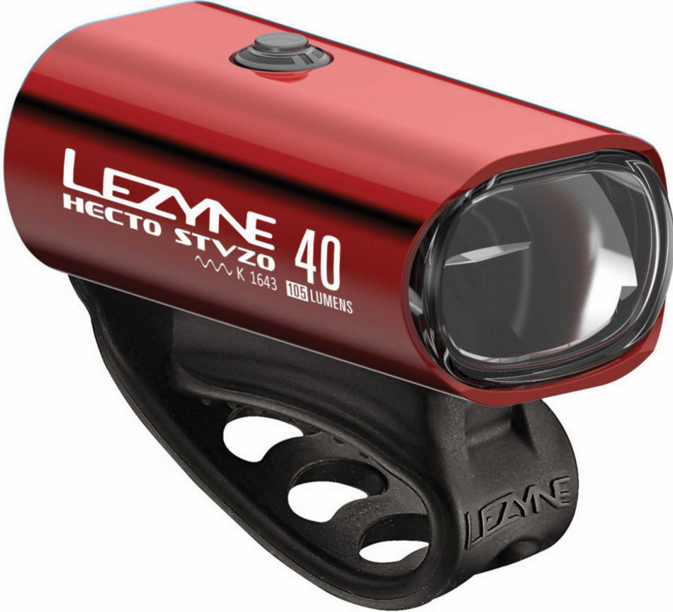 Lezyne LED Hecto Drive 40 StVZO Vorderlicht rot-glänzend weißes Licht