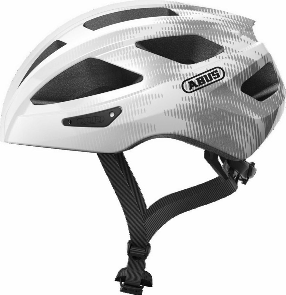 Abus MACATOR Rennrad-Helm white silver