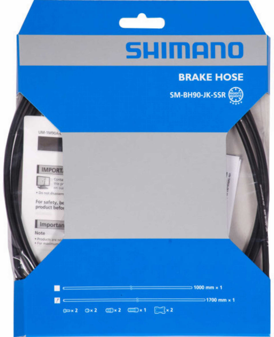 Shimano Bremsleitung SM-BH90-JK-SSR, 1.700 mm, Schwarz, Gerade - Gerade, 1 Stk.