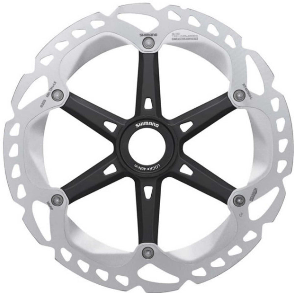 Shimano BREMSSCHEIBE RT-MT800 203 MM MIT LOCK RING AUSSENVERZAHNUNG