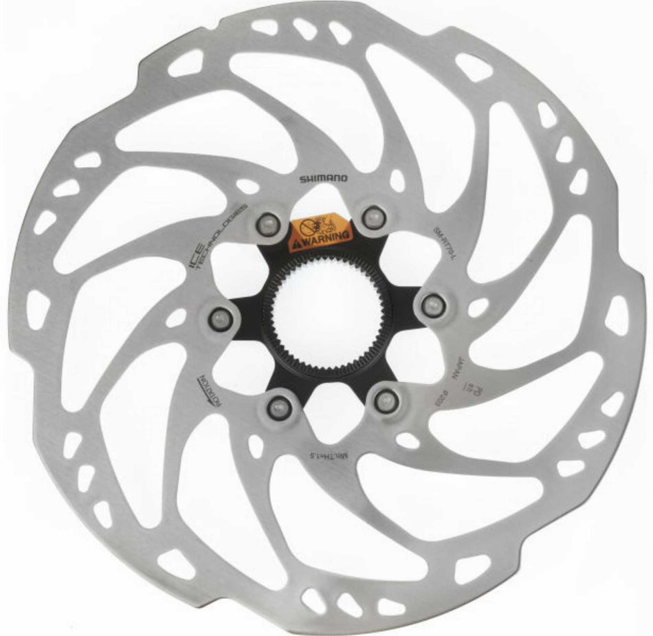 Shimano BREMSSCHEIBE SM-RT70 203 MM MIT LOCK-RING AUSSENVERZAHNUNG