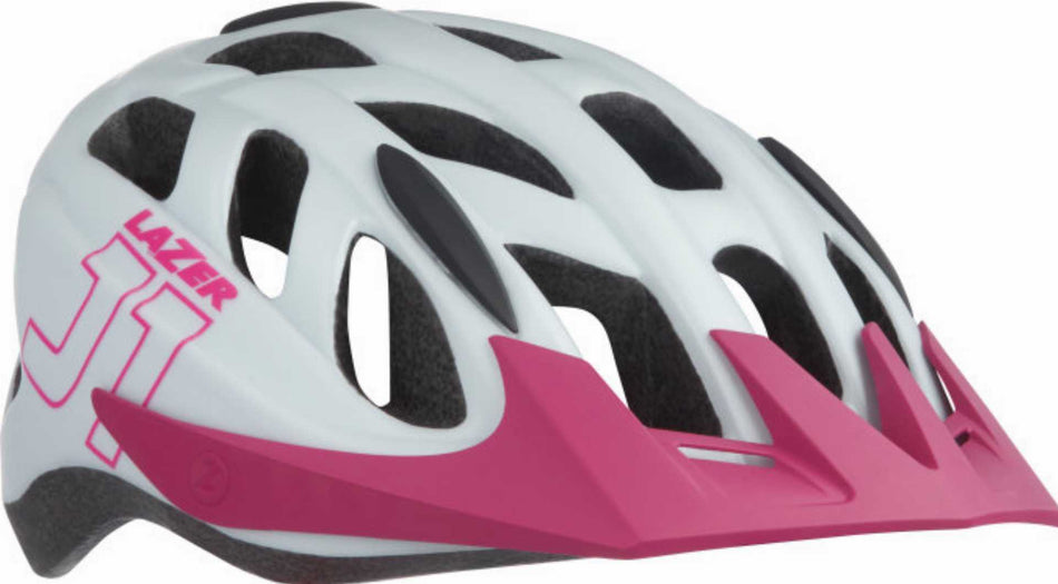 Lazer J1 NET + LED Matte White Pink Unisize 52-56 cm