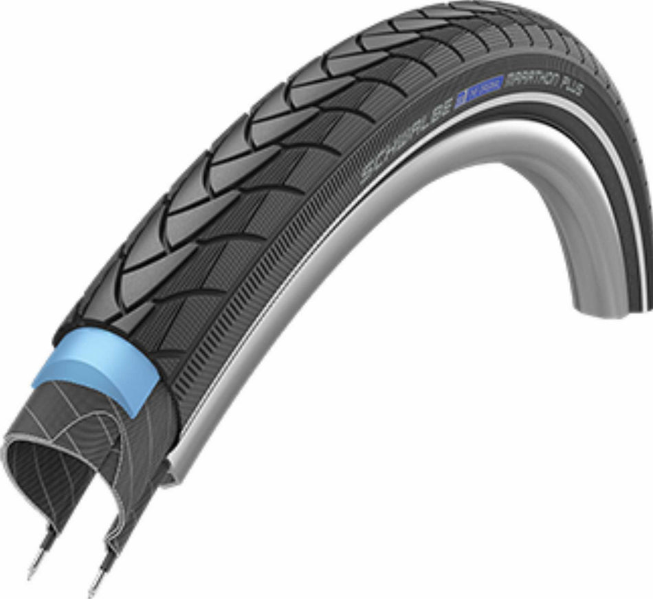 Schwalbe MARATHON PLUS Perf, SmartGuard, TwinSkin 28" Drahtreifen Black-Reflex