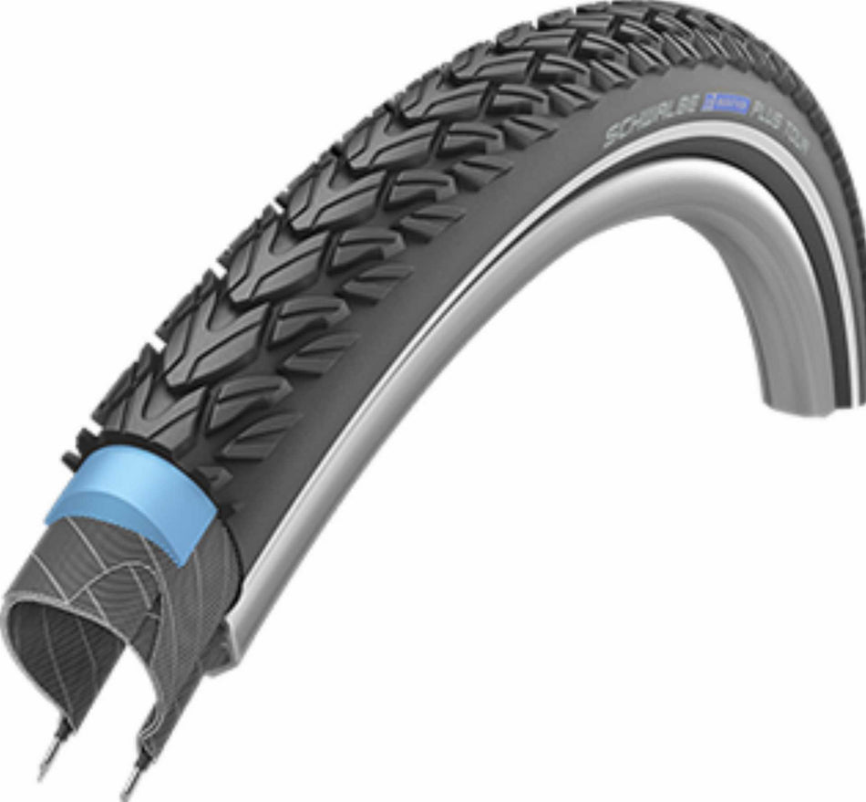 Schwalbe MARATHON PLUS TOUR Perf, SmartGuard, TwinSkin 26" Drahtreifen Black-Reflex