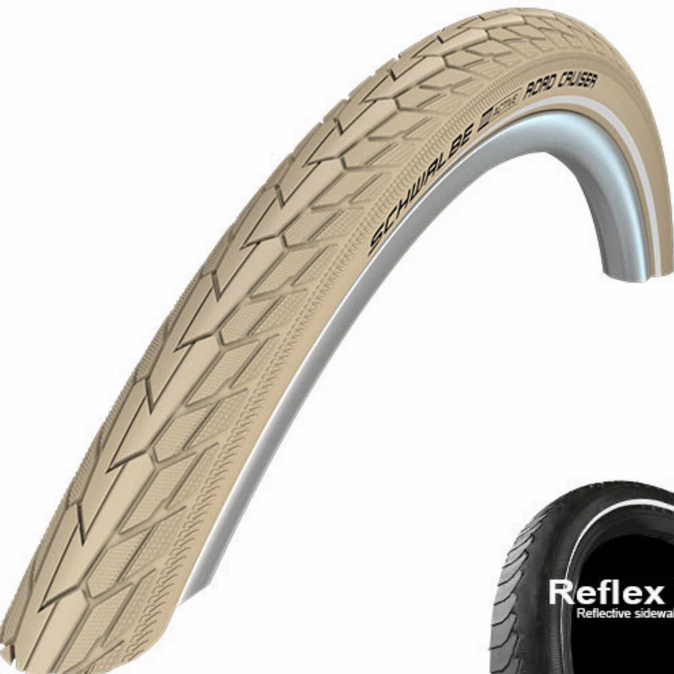 Schwalbe ROAD CRUISER K-Guard, TwinSkin 26" Drahtreifen Creme-Reflex 47-559