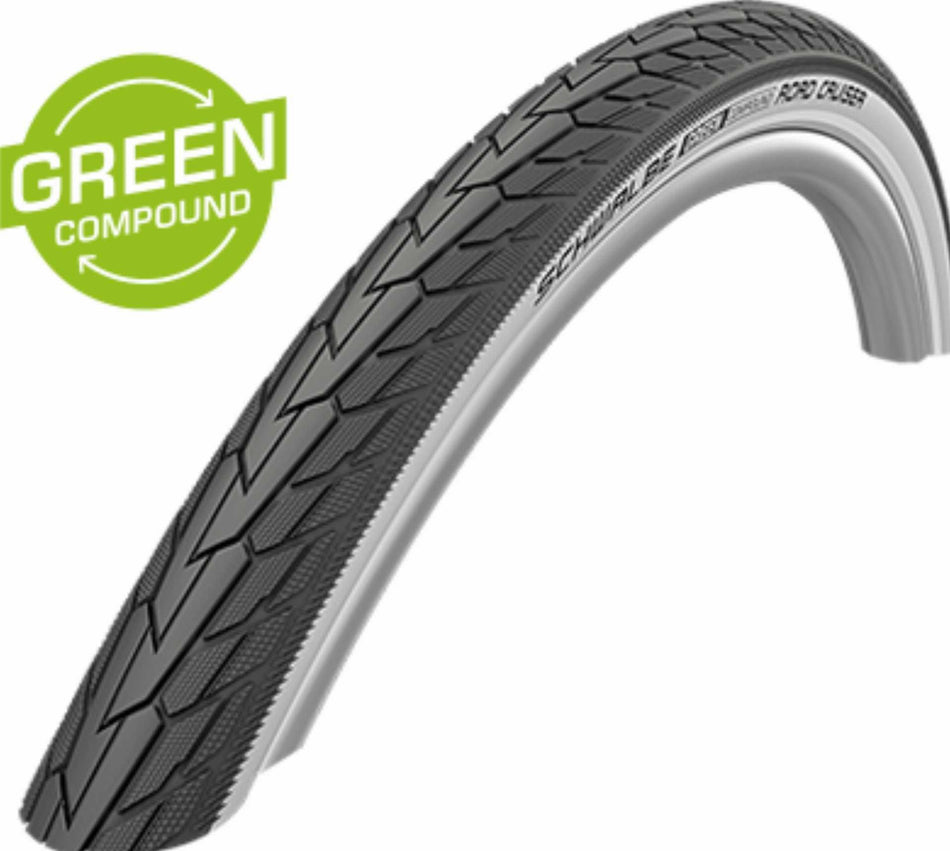 Schwalbe ROAD CRUISER K-Guard, TwinSkin 28" Drahtreifen Whitewall-Reflex 42-622