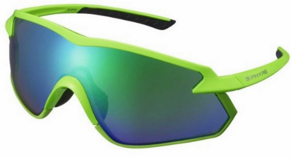 B-Ware - Shimano S-PHYRE X1-PL Brille Green / Neon Green (Gebrauchtware)