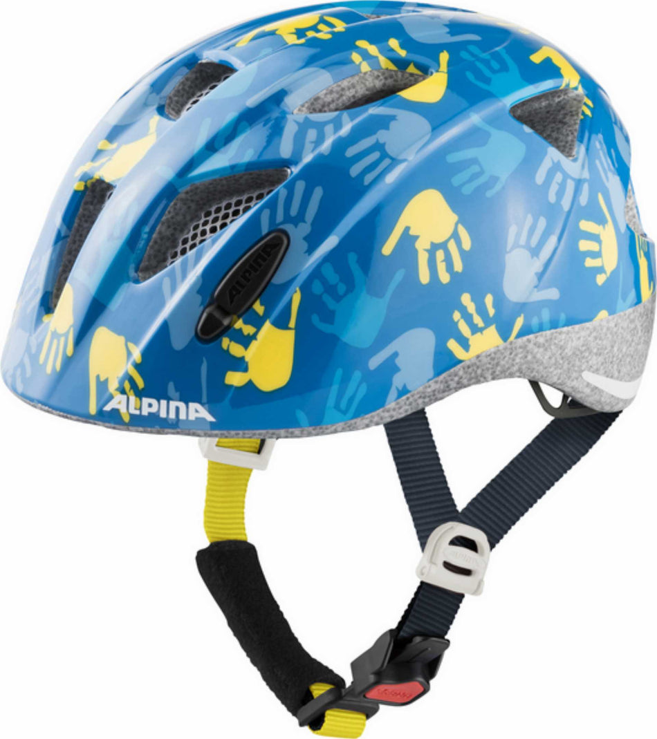 Alpina Ximo Kinder-Helm blue hands gloss