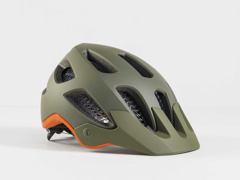 Bontrager Rally Wavecel MTB-Helm olive grey/roarange