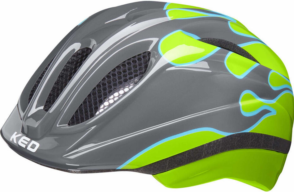 KED Meggy II Trend Kinder-Helm flame grey green