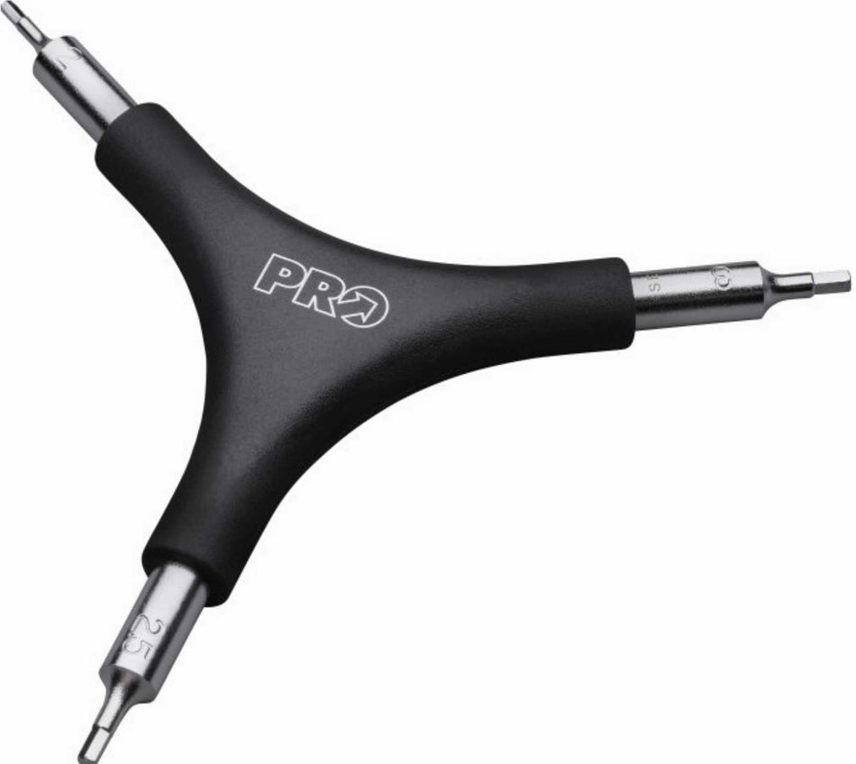 PRO Y-Dreiarmschlüssel Innensechskant schwarz/silber 2/2,5/3 mm