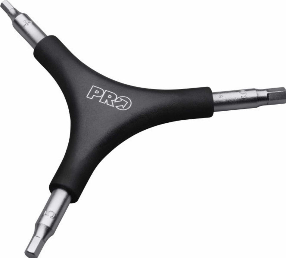 PRO Y-Dreiarmschlüssel Innensechskant schwarz/silber 4/5/6 mm