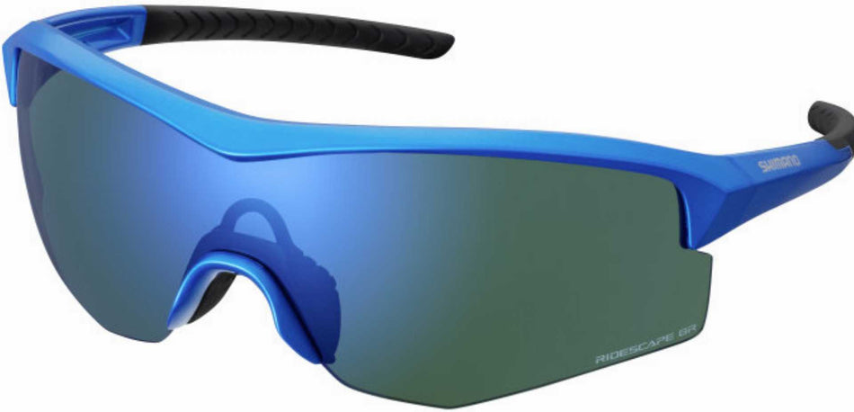 Shimano Spark Brille candy blue/ridescape gravel
