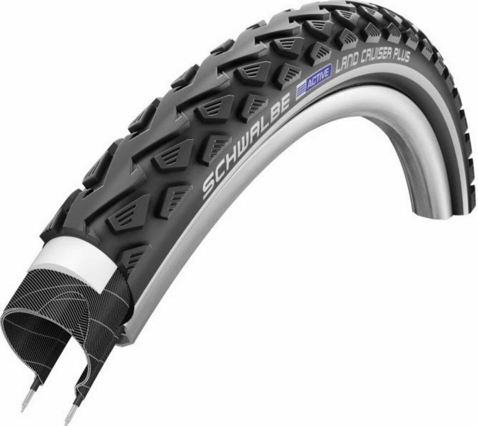 Schwalbe Land Cruiser Plus SBC Active Line, Tube, Drahtreifen 28" TwinSkin, PunctureGuard black-reflex