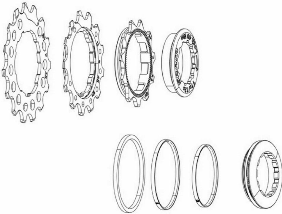 SRAM Kassettenritzel für PG-1210/1230 11 Zähne, inkl. Lockring