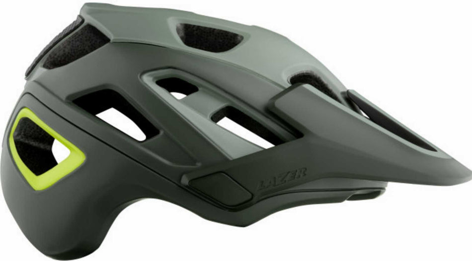 Lazer Jackal MIPS Helm matte dark green flash yellow
