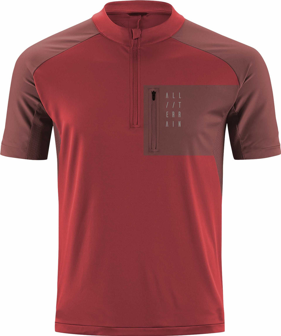 Cube ATX Trikot Half Zip Kurzarm red