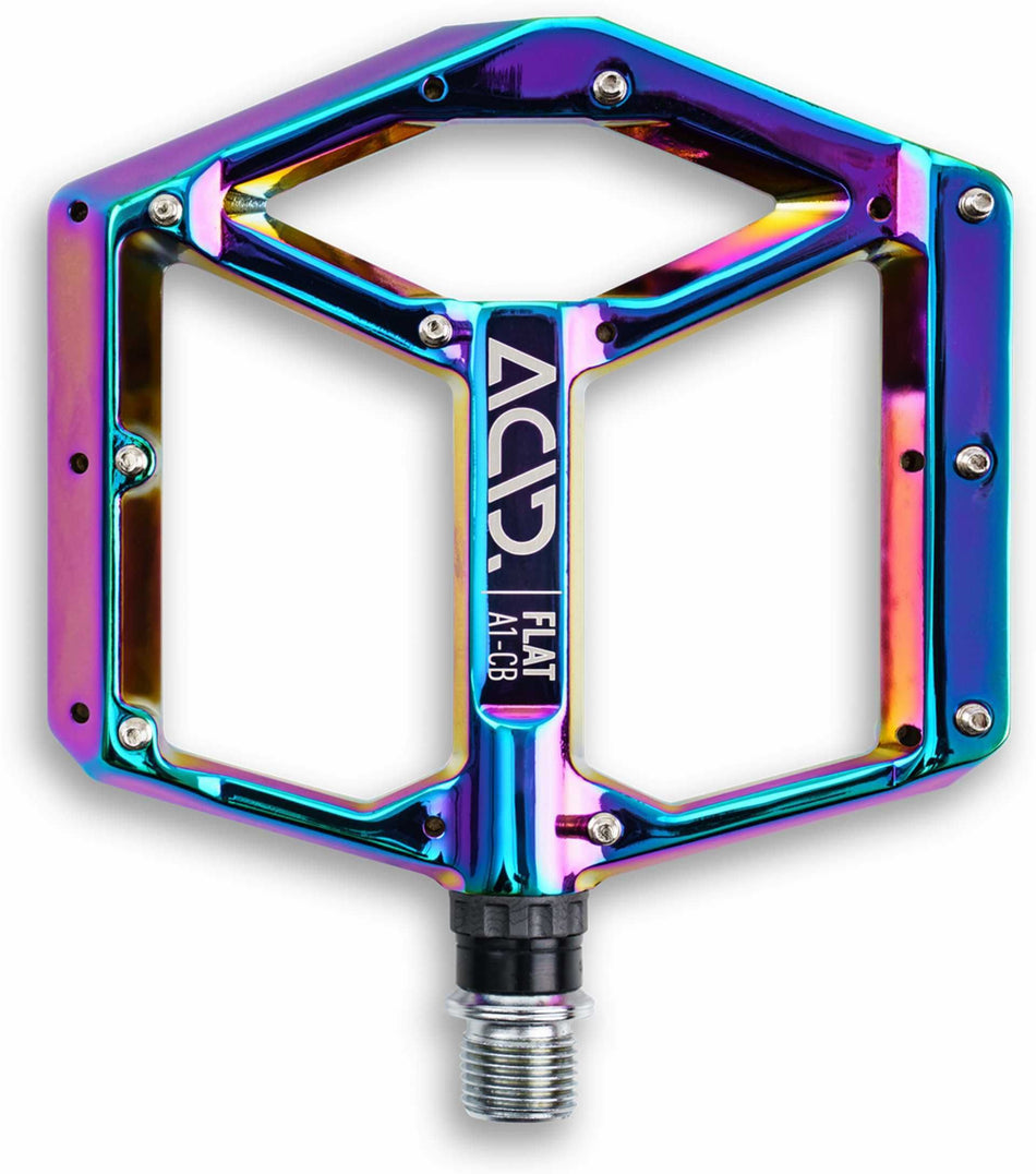 Acid Pedale FLAT A1-CB oil slick 115 x 100 x 18 mm