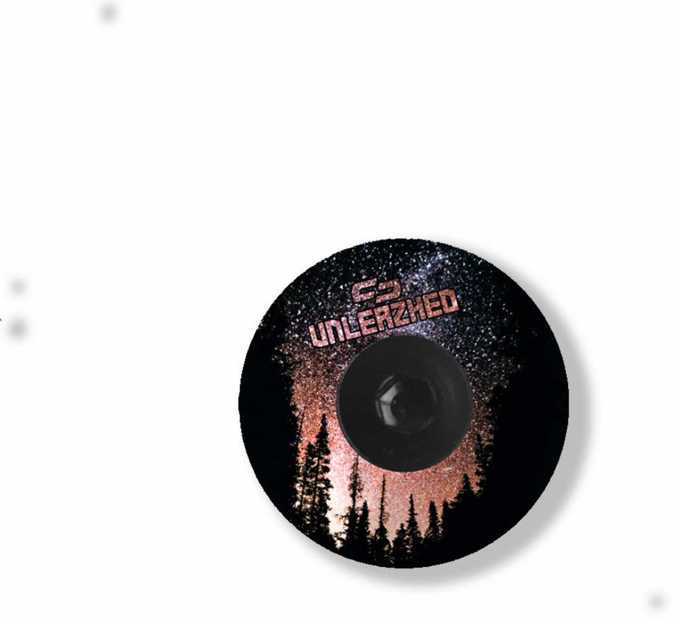 Unleazhed AL01 Top Cap Aluminium Crazy Skin 1 pcs, 1 aluminium screw M6 night sky
