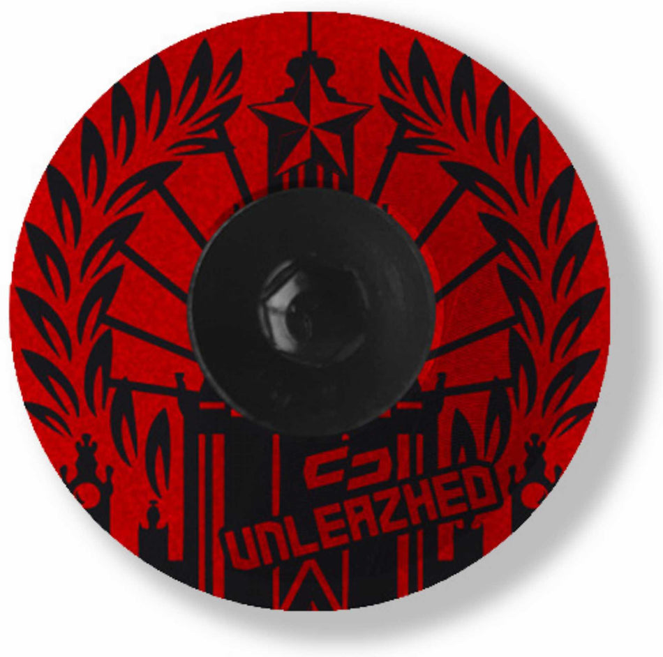Unleazhed AL01 Top Cap Aluminium Design Skin 1 pcs, 1 aluminium screw M6 dawei red