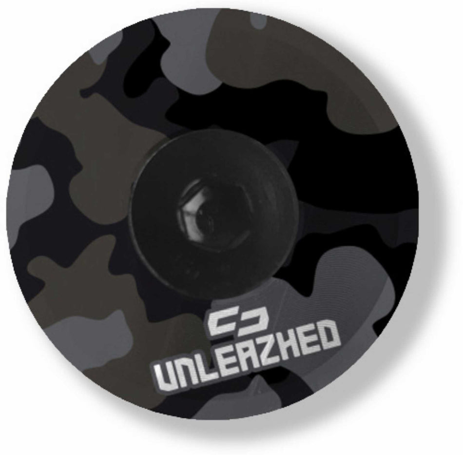 Unleazhed AL01 Top Cap Aluminium Logo Skin 1 pcs, 1 aluminium screw M6 camo