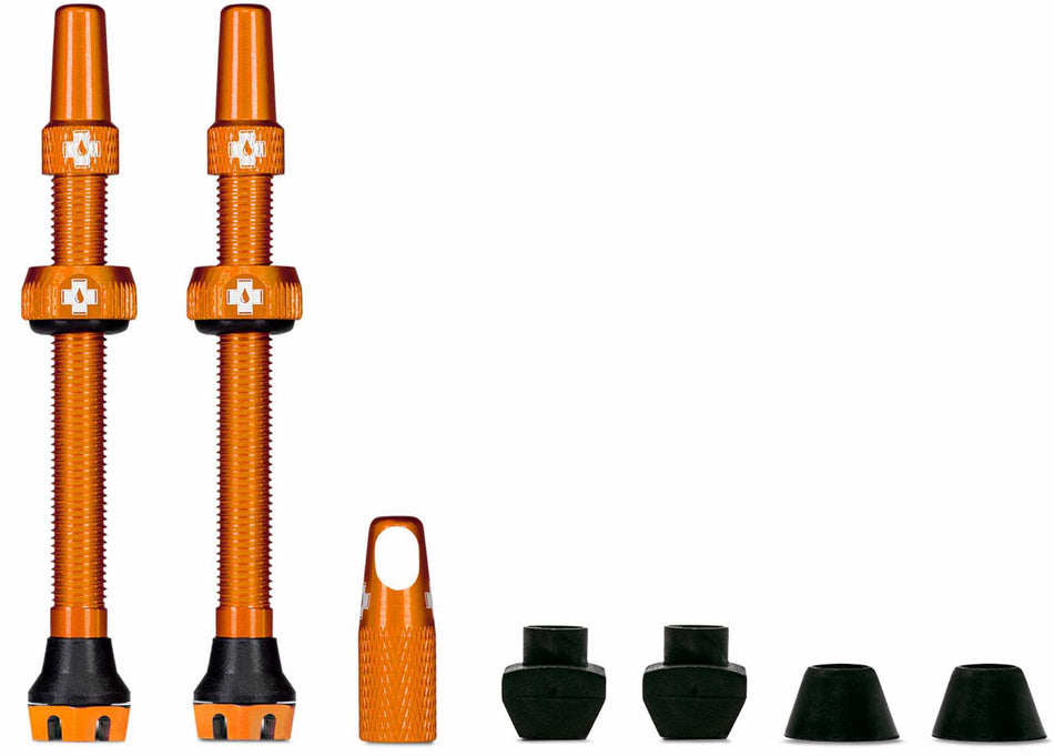 Muc-Off Tubeless Valve Kit V2 Universal for MTB & Road orange