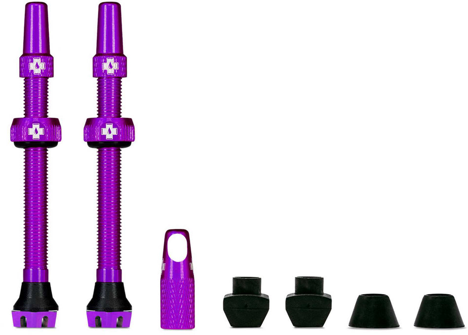 Muc-Off Tubeless Valve Kit V2 Universal for MTB & Road purple