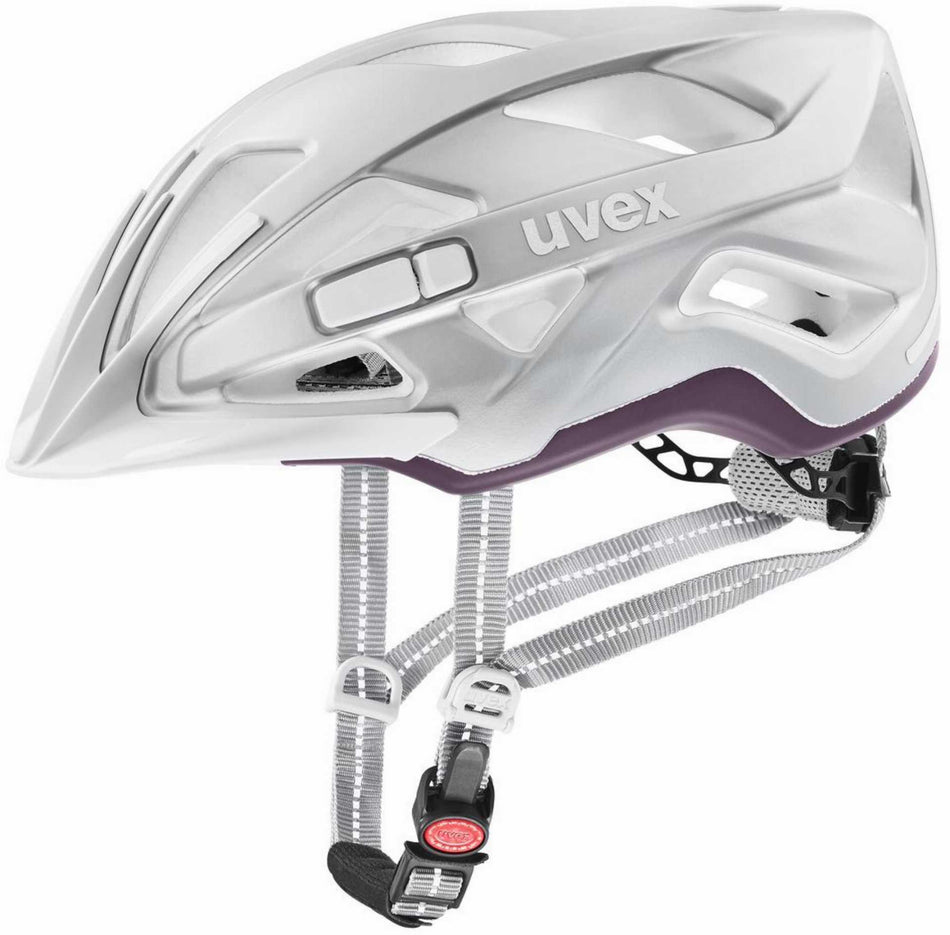 Uvex City Active Helm silver plum matt