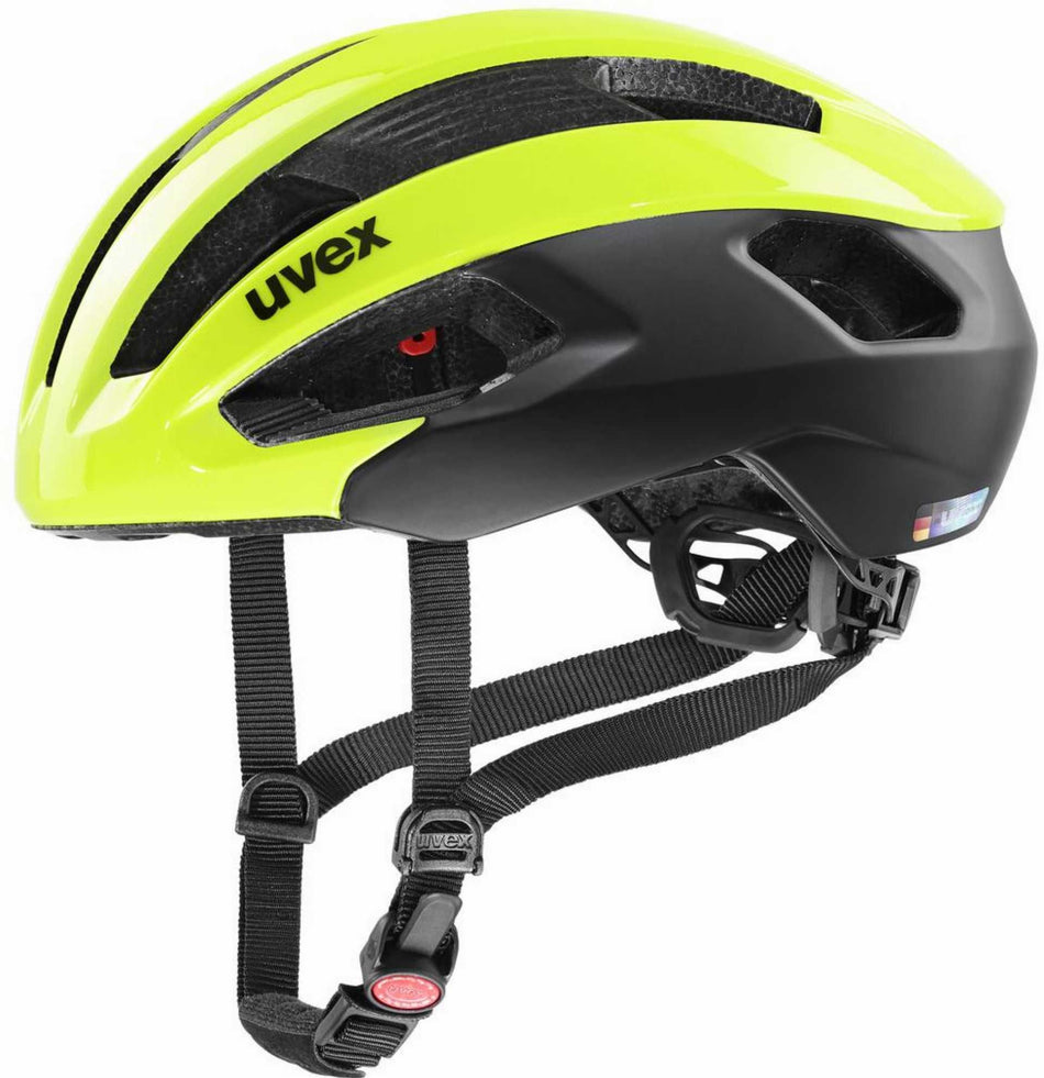 Uvex Rise CC Rennrad-Helm neon yellow-black