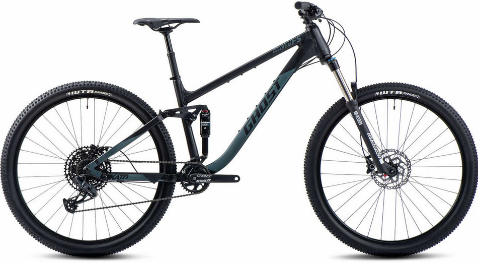 Ghost Kato FS Essential MTB-Fully black/green bay metallic matt