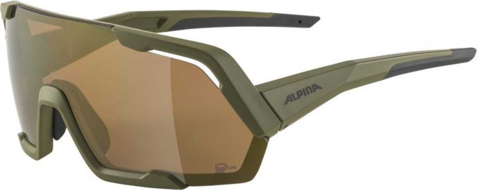 Alpina Rocket Q-Lite Sportbrille olive matt/mirror bronce