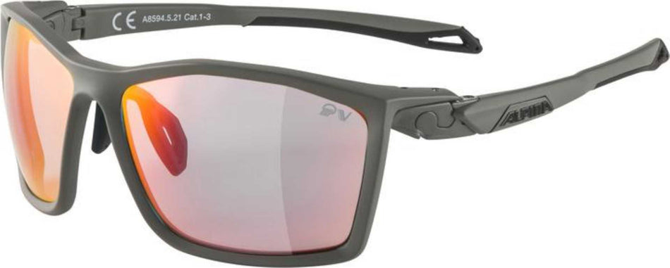 Alpina Twist Five QV Sportbrille moon-grey matt/quattro/variofl.mirror+ rainb.