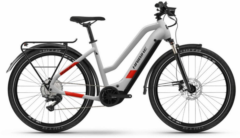 Haibike Trekking 7 630 Wh E-Bike Trapez 27,5" cool grey/red matte