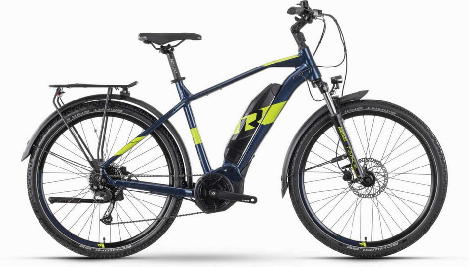 Raymon CrossRay E 3.0 500 Wh E-Bike Diamant 27,5" dark blue/lime