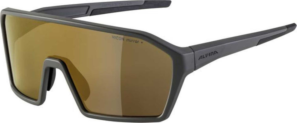 Alpina Ram Q-Lite Sportbrille coffee-grey matt/mirror gold