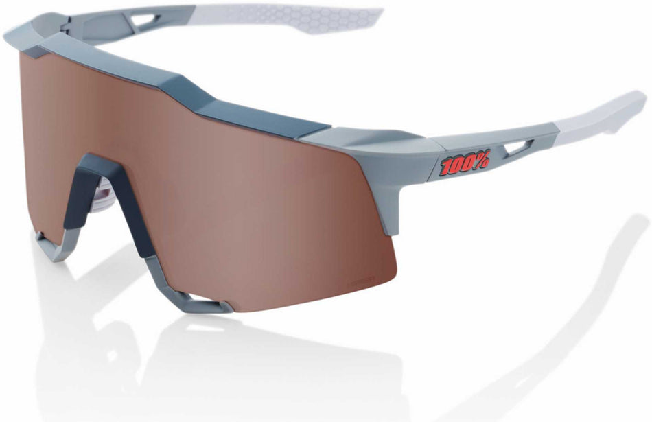 100percent Speedcraft Sportbrille HiPER Mirror Lens soft tact stone grey/crimson silver