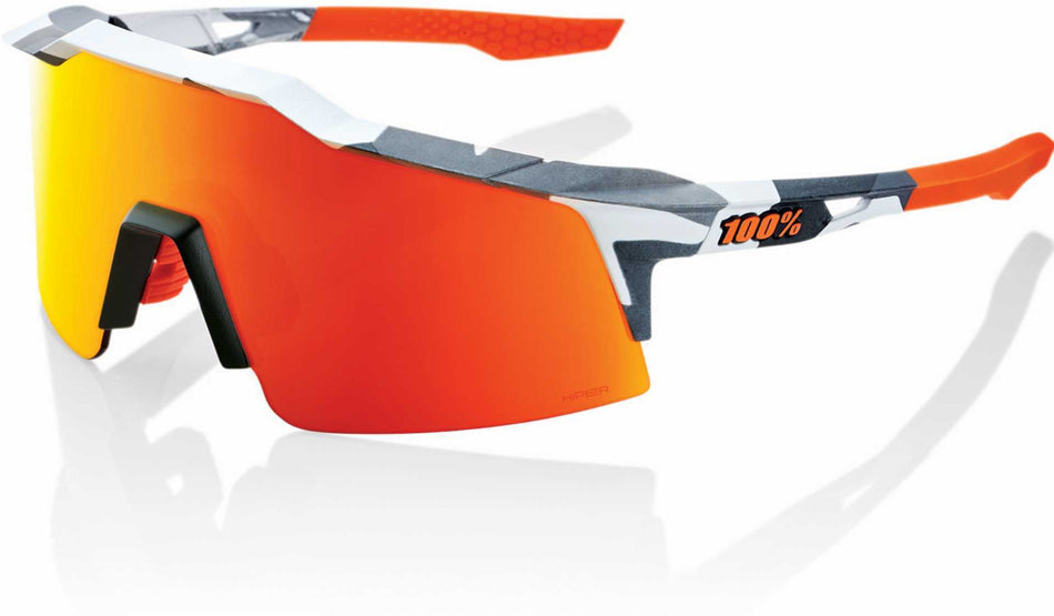 100percent Speedcraft SL Sportbrille HiPER Mirror Lens soft tact grey camo/red