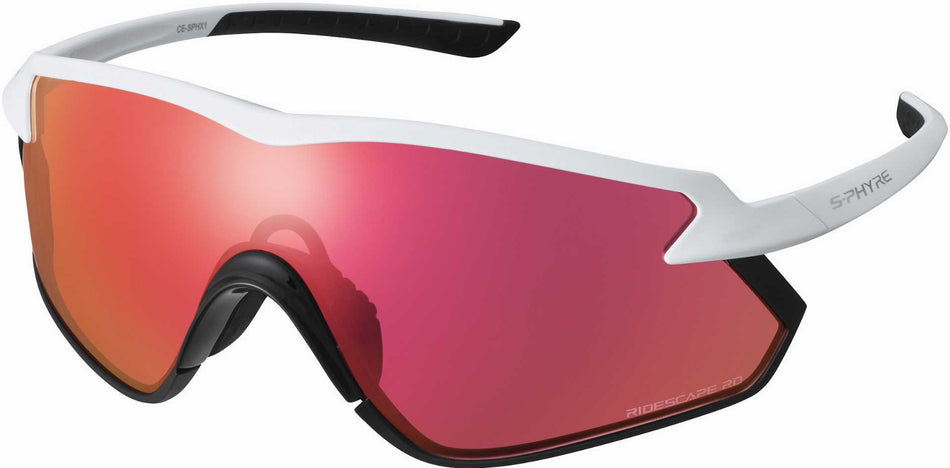 Shimano S-Phyre X Sportbrille matte metallic white/ridescape road
