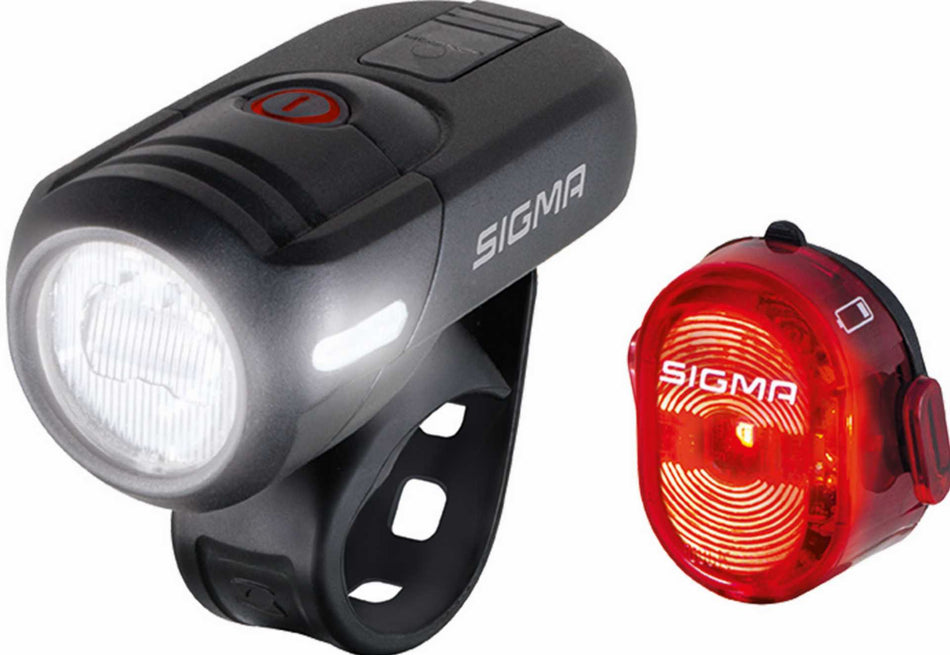 Sigma Set Aura 45 Lux USB Akku-Scheinwerfer mit K~ & Nugget II schwarz/rot