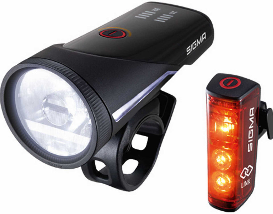 Sigma Set Aura 100 Lux USB Akku-Scheinwerfer mit K~ & Blaze Link schwarz/rot