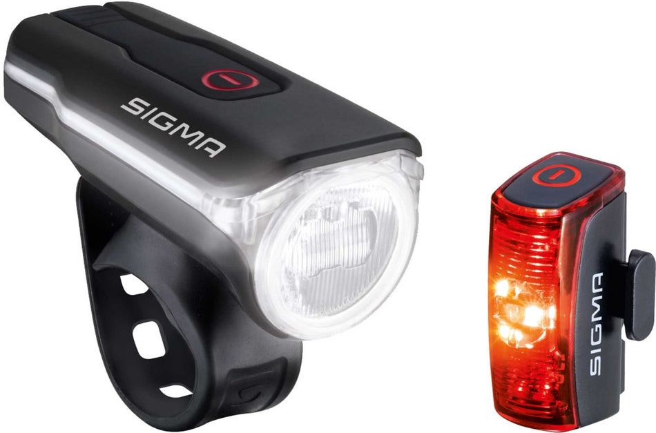 Sigma Set Aura 60 Lux USB Akku-Scheinwerfer mit K~ & Infinity schwarz/rot