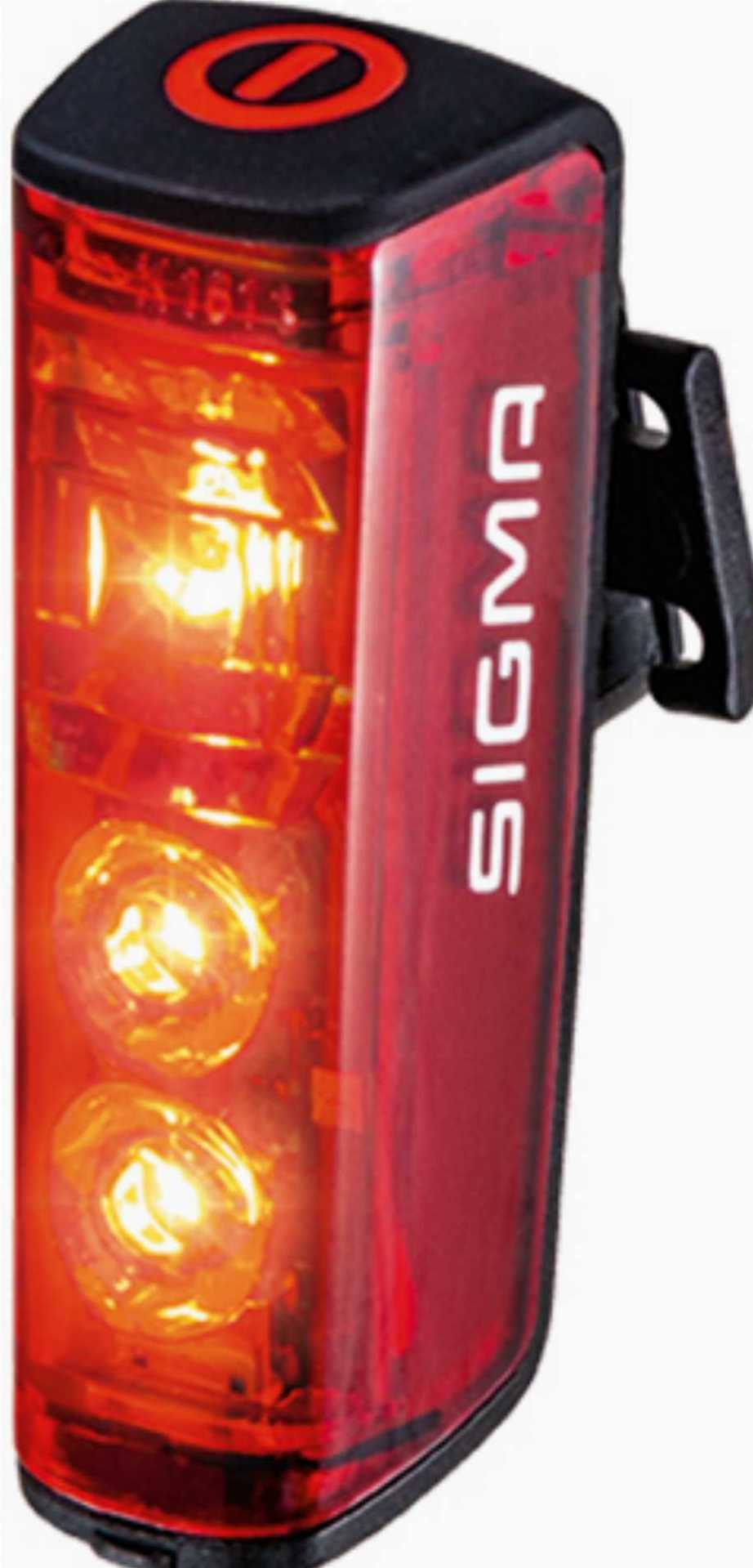 Sigma Blaze Akku-Rücklicht mit K~, Bremslicht, Einschaltautomatik, schwarz