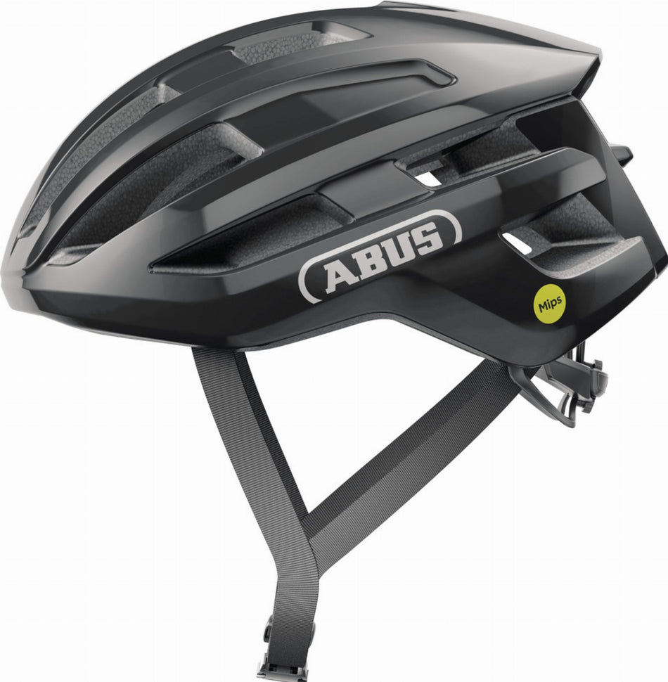 Abus PowerDome Mips Rennrad-Helm shiny black